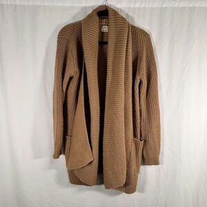 O'Neill Cardigan Women's XS Brown Knit Open Front Long Sleeve Pockets